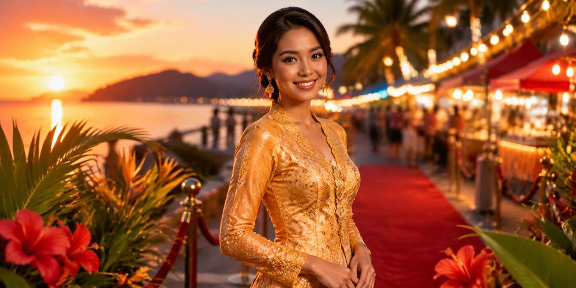 Penggunaan aplikasi kasino di Kota Kinabalu dengan pakaian kebaya